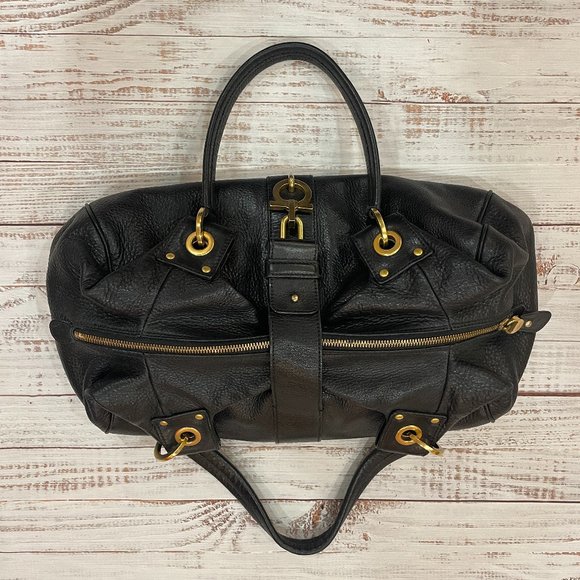 Authentic Salvatore Ferragamo Italian Leather Double Handle Glam Tote - Picture 3 of 13